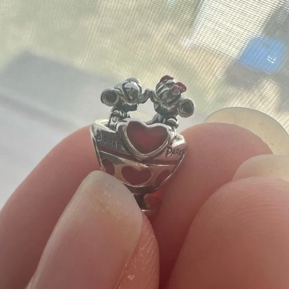 NWOT Mickey Mouse & Minnie Mouse Teacup Disney Parks x Pandora FIT Silver Charm